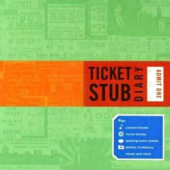 Ticket Stub Diary Blank Book Concert Movie Sporting Events Invitations Travel - Picture 2 of 6